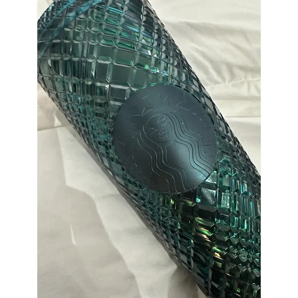 Starbucks Cold Drink Cup Diamond Studded Tumbler 24oz - Green